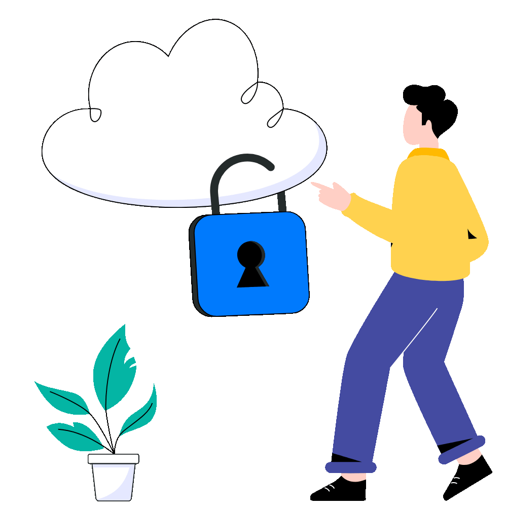boy work for cloud network security