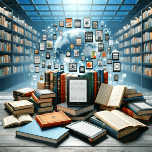 An image showcasing an array of eBooks, highlighting the potential of eBooks as profitable digital product ideas.